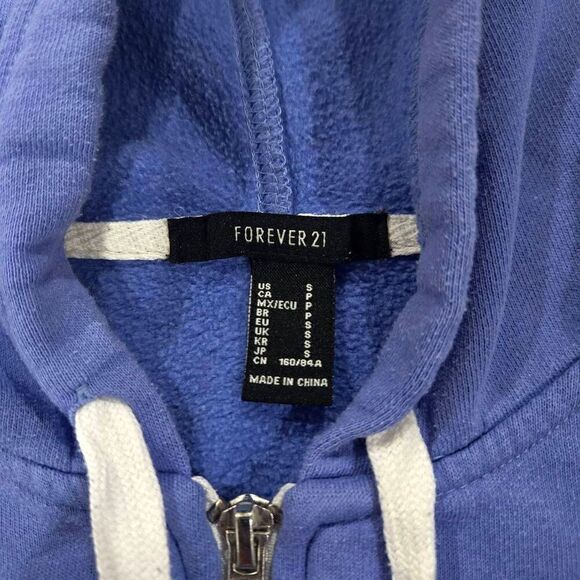 Forever 21 Zip-up cropped Hoodie(I007)-Size S for Women - Picture 7 of 9